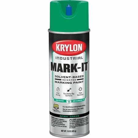 KRYLON Mark-It Industrial SB APWA Green Inverted Marking Paint 730408